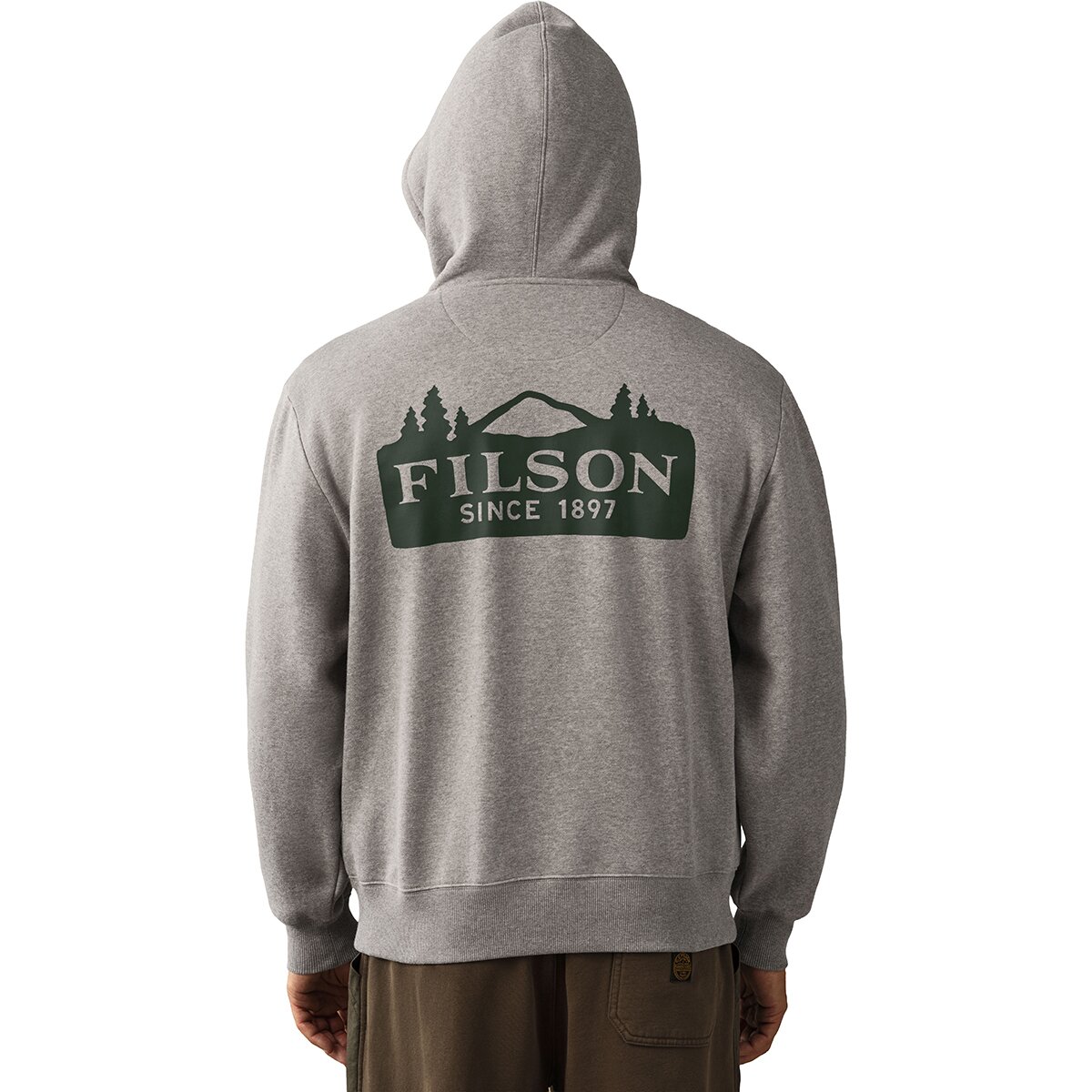 Image of Filson Scenic Graphic Hoodie - Men's Vintage Heather Gray, L