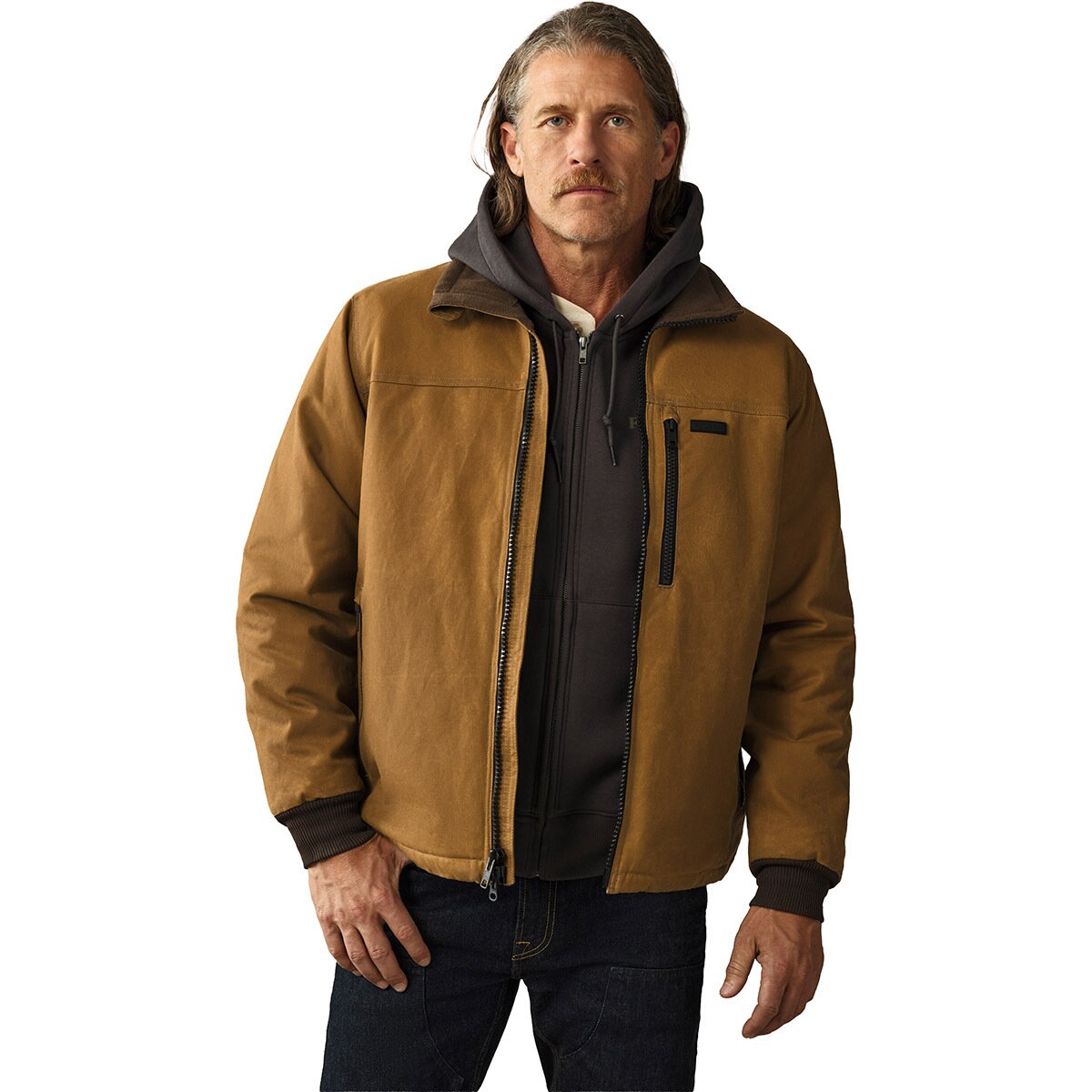 Image of Filson Tin Cloth Insulated Jacket - Men's Dark Tan, XXL