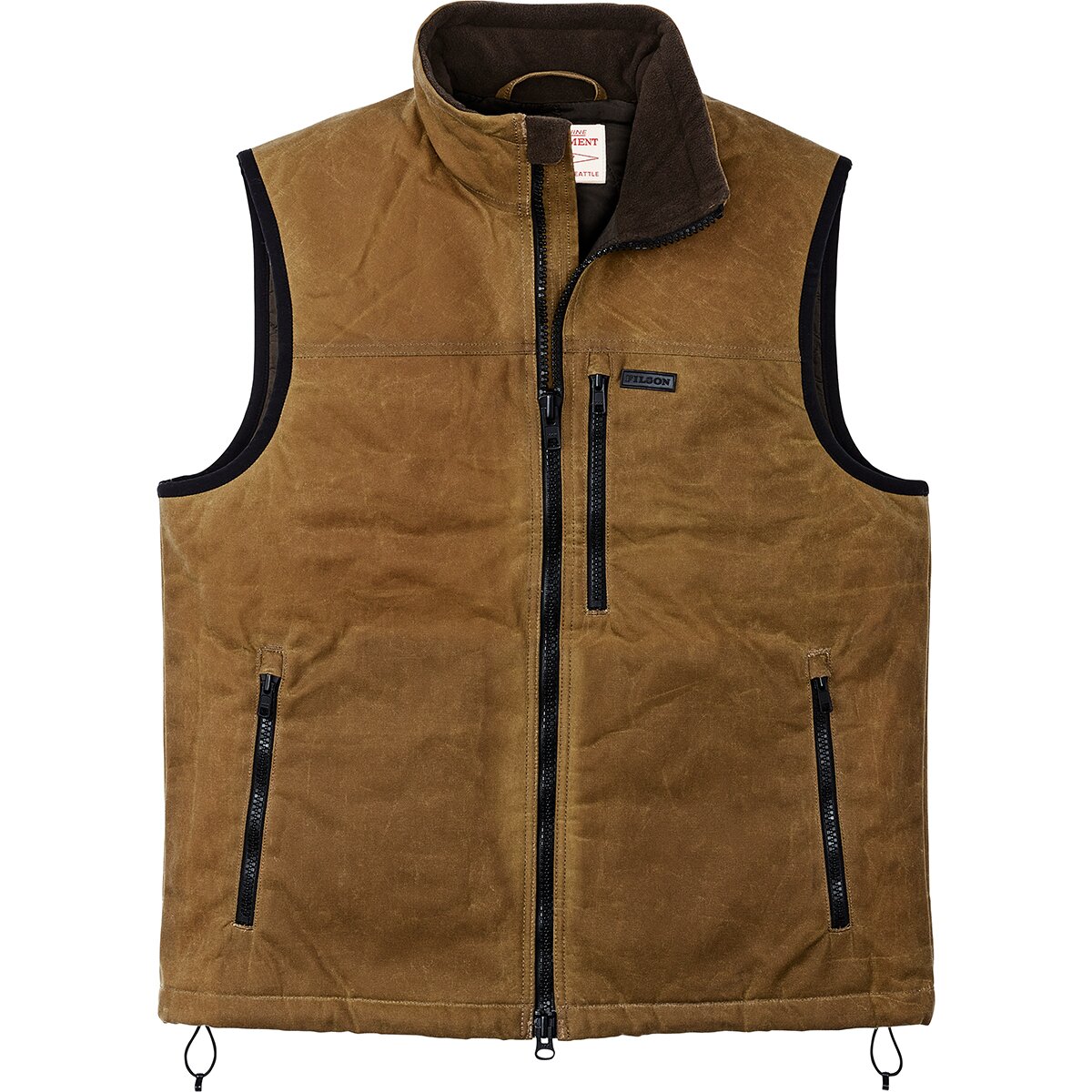 Image of Filson Tin Cloth Insulated Vest - Men's Dark Tan, XXL
