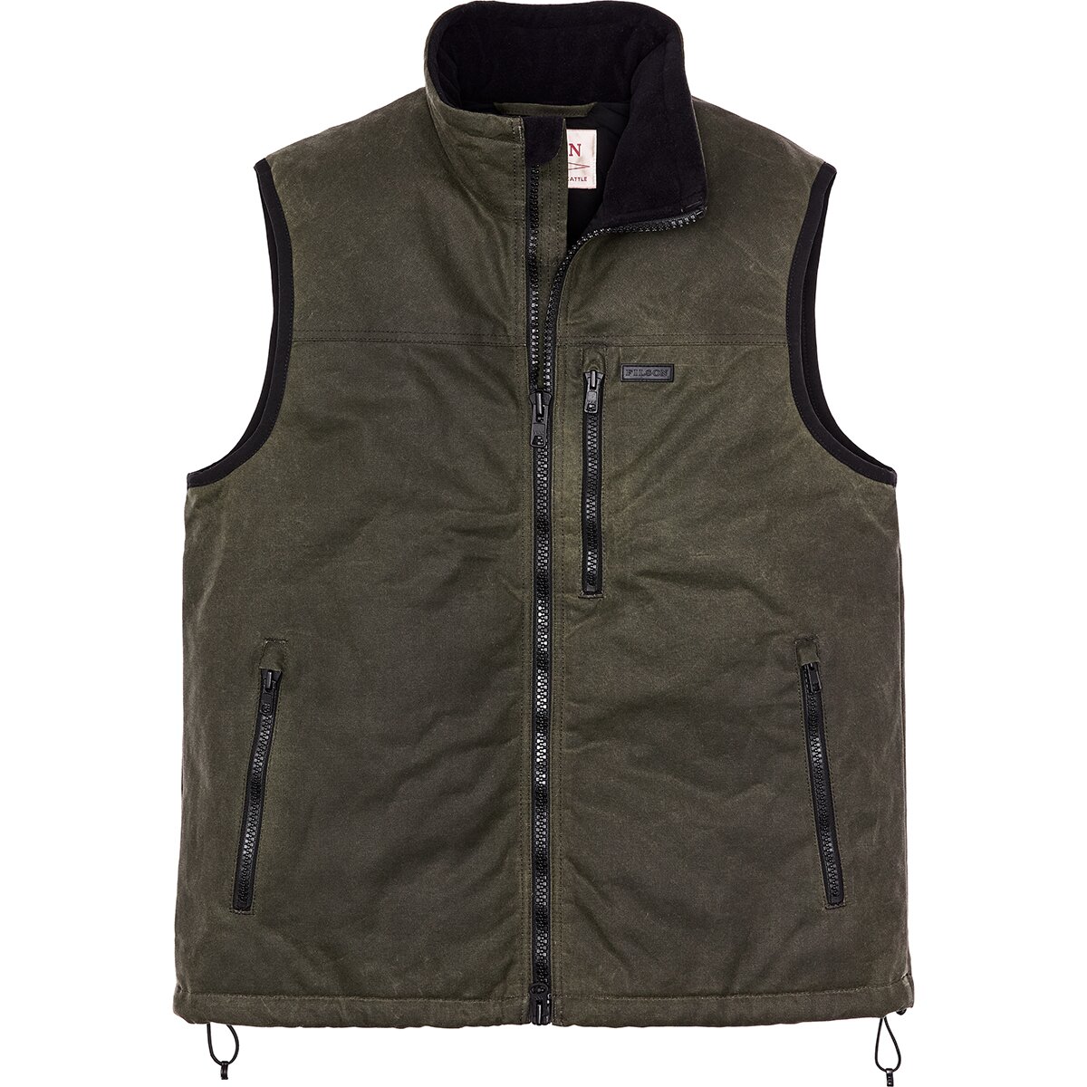 Image of Filson Tin Cloth Insulated Vest - Men's Otter Green, XL