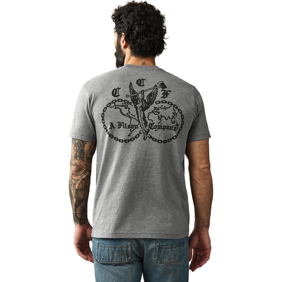 Image of Filson Union Graphic T-Shirt - Men's Dark Gray Heather, XXL