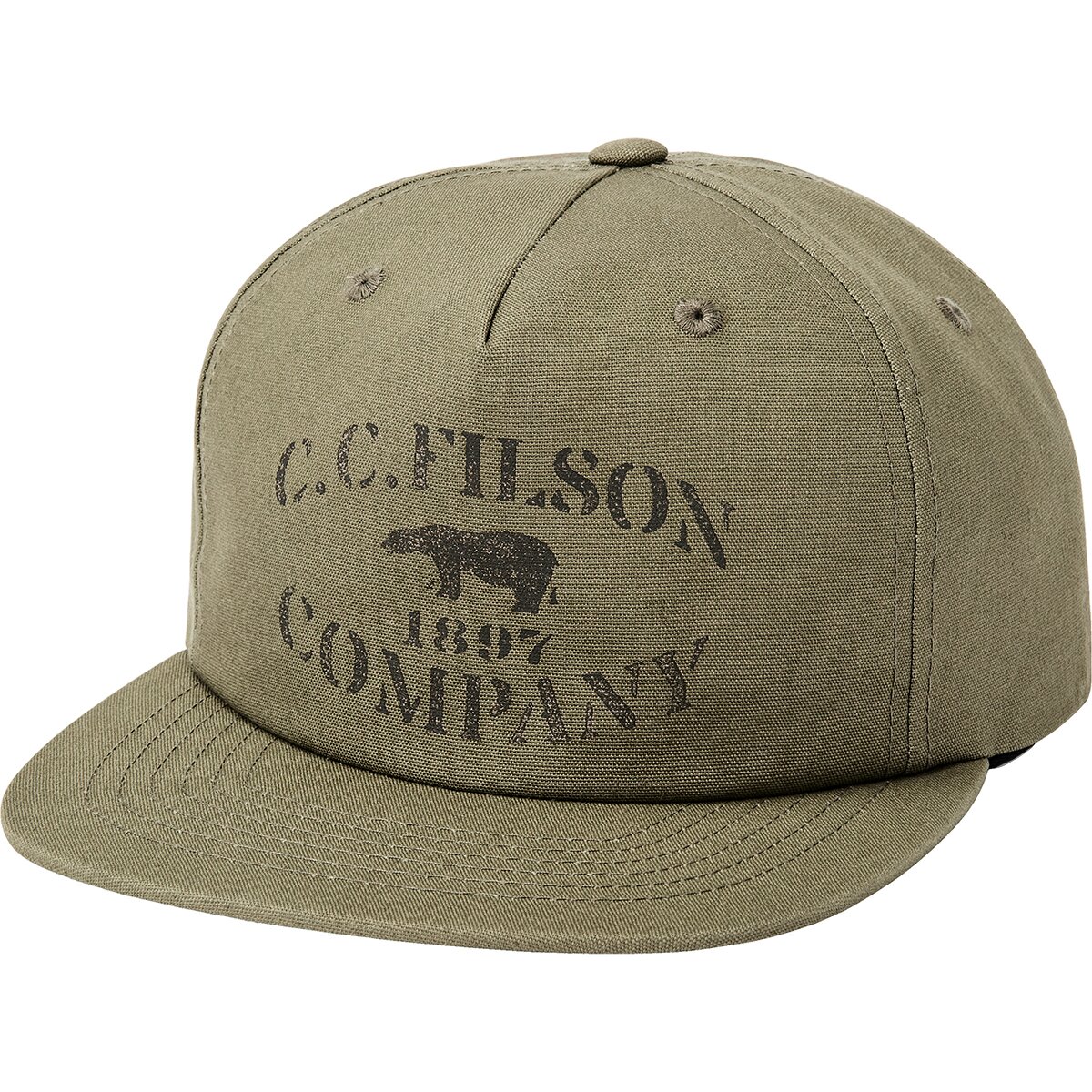Image of Filson Stencil Graphic Trucker Cap Olive, One Size