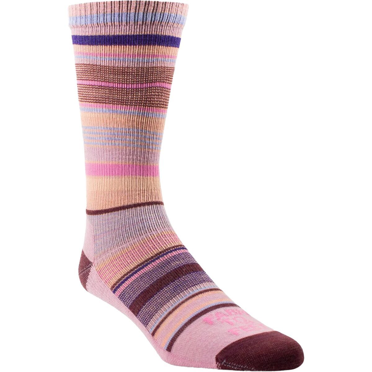 Image of Farm To Feet Ithaca Multi Stripe Sock - Women's Foxglove, S