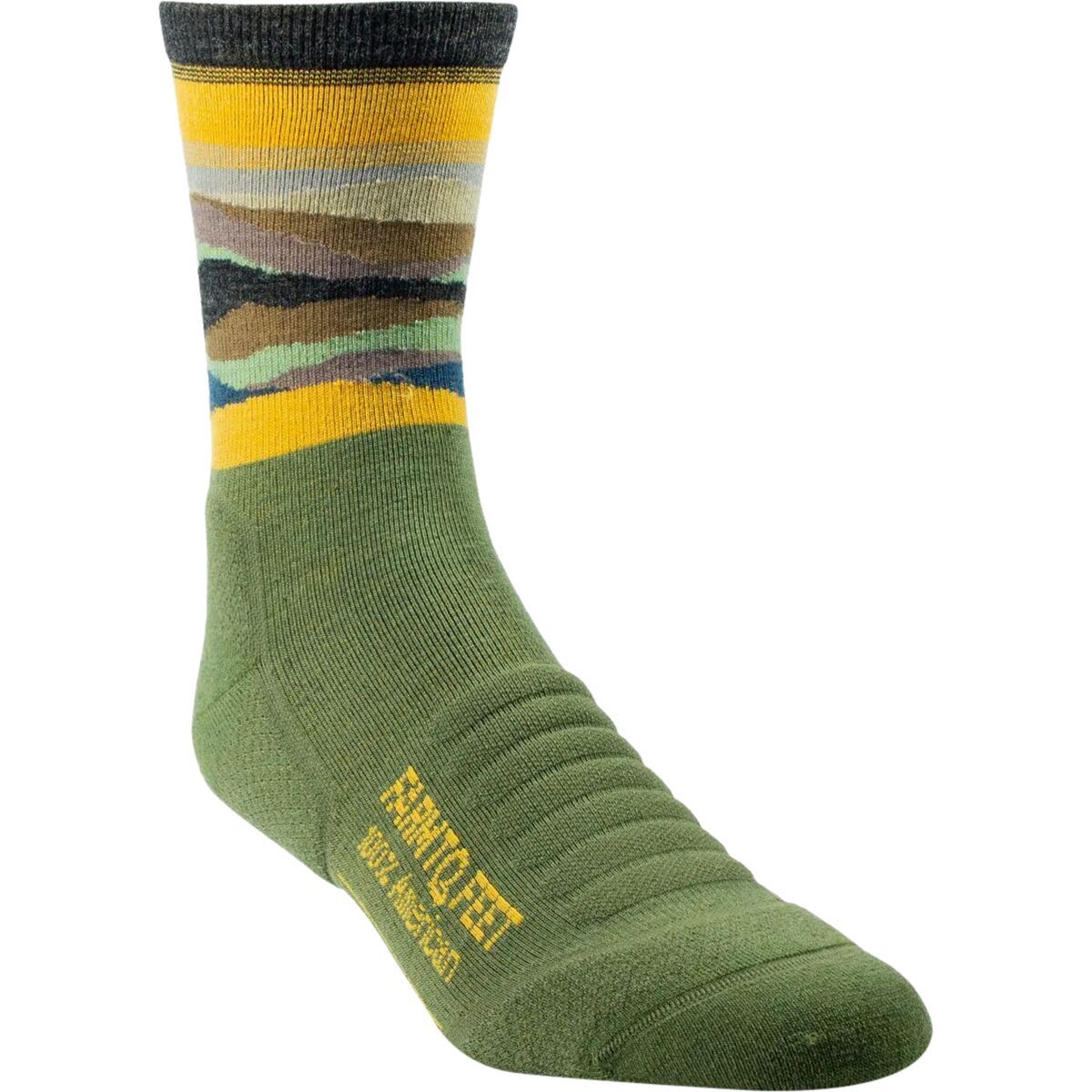Image of Farm To Feet Max Patch Mountain 3/4 Technical Crew Sock - Men's Winter Moss, XL