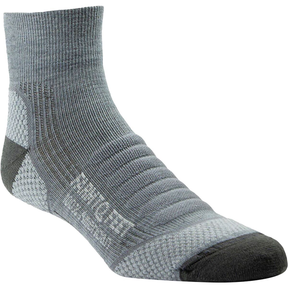 Image of Farm To Feet Damascus Lightweight Technical 1/4 Crew Sock - Men's Charcoal, L