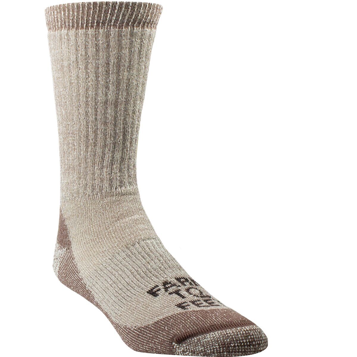 Image of Farm To Feet Boulder Medium Weight Crew Hiking Sock Heritage Walnut, XL