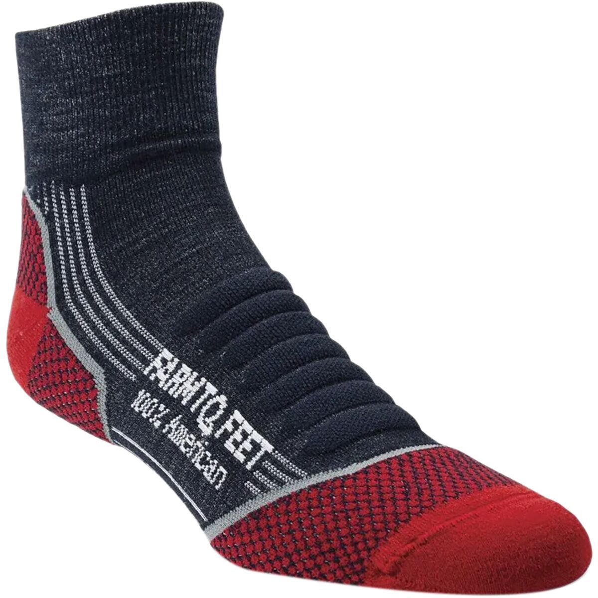 Farm To Feet Damascus Lightweight Technical 1/4 Crew Sock Total Eclipse, XL