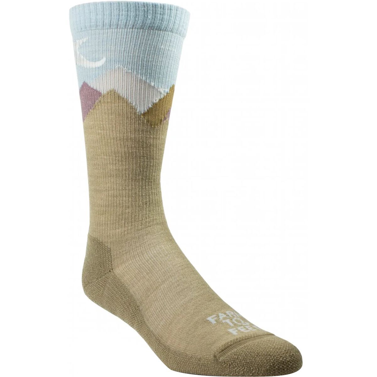 Image of Farm To Feet Maricopa Crew Midweight Hiking Sock Desert Tan, XL