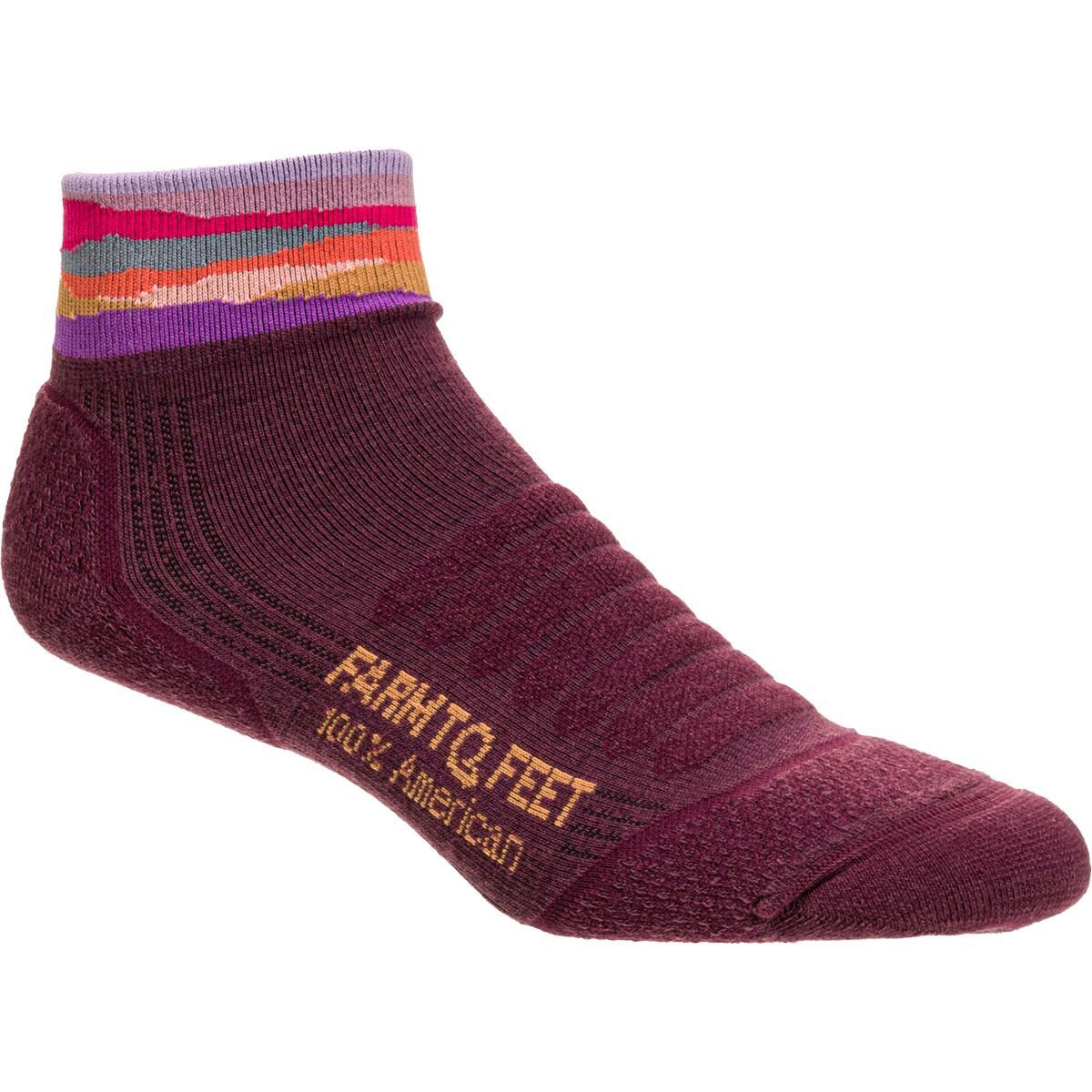 Image of Farm To Feet Max Patch 1/4 Lightweight Hiking Sock Plum, L