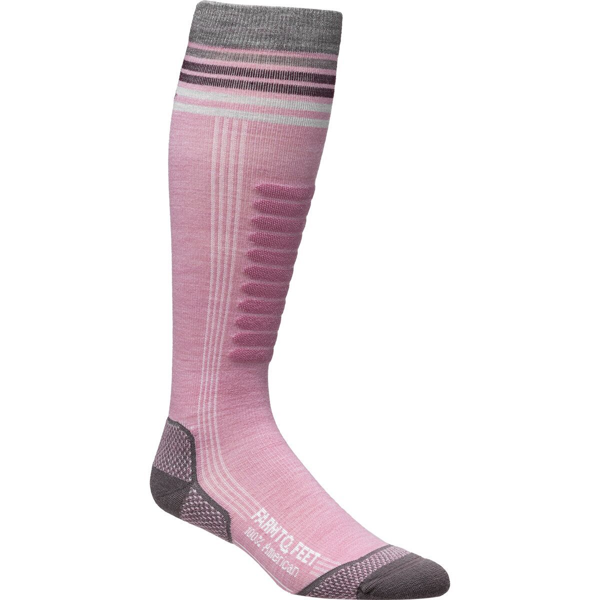 Image of Farm To Feet Waitsfield 2.0 Snow OTC Sock Foxglove, M