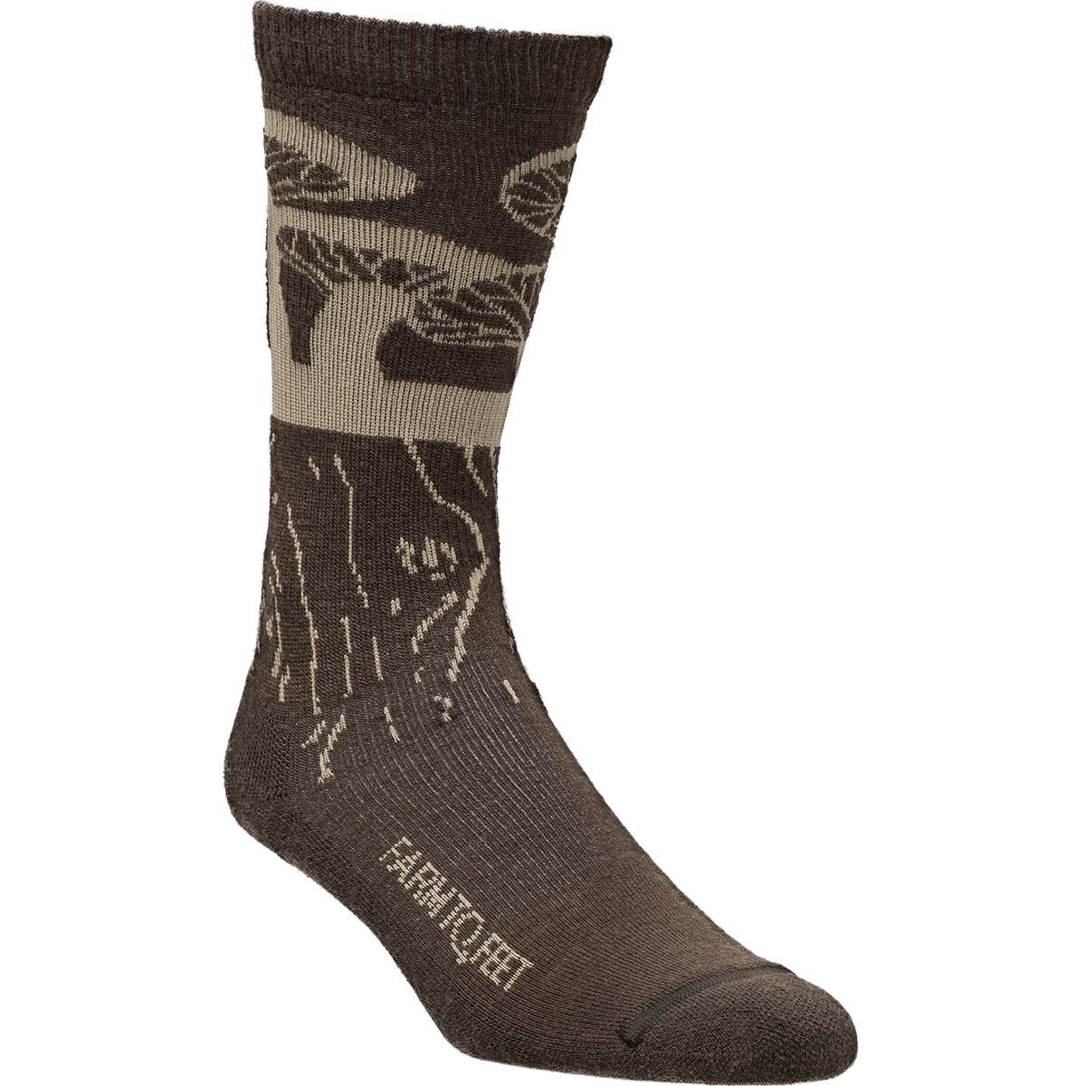 Image of Farm To Feet Journey Lightweight Sock Brown, L
