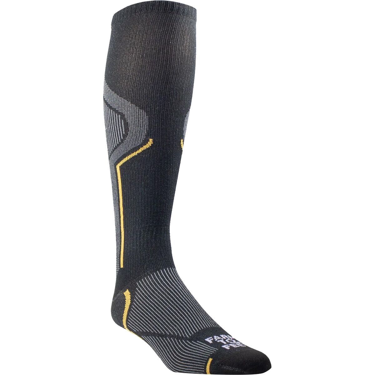 Image of Farm To Feet Jackson 2.0 NC OTC Sock Black/Platinum, M