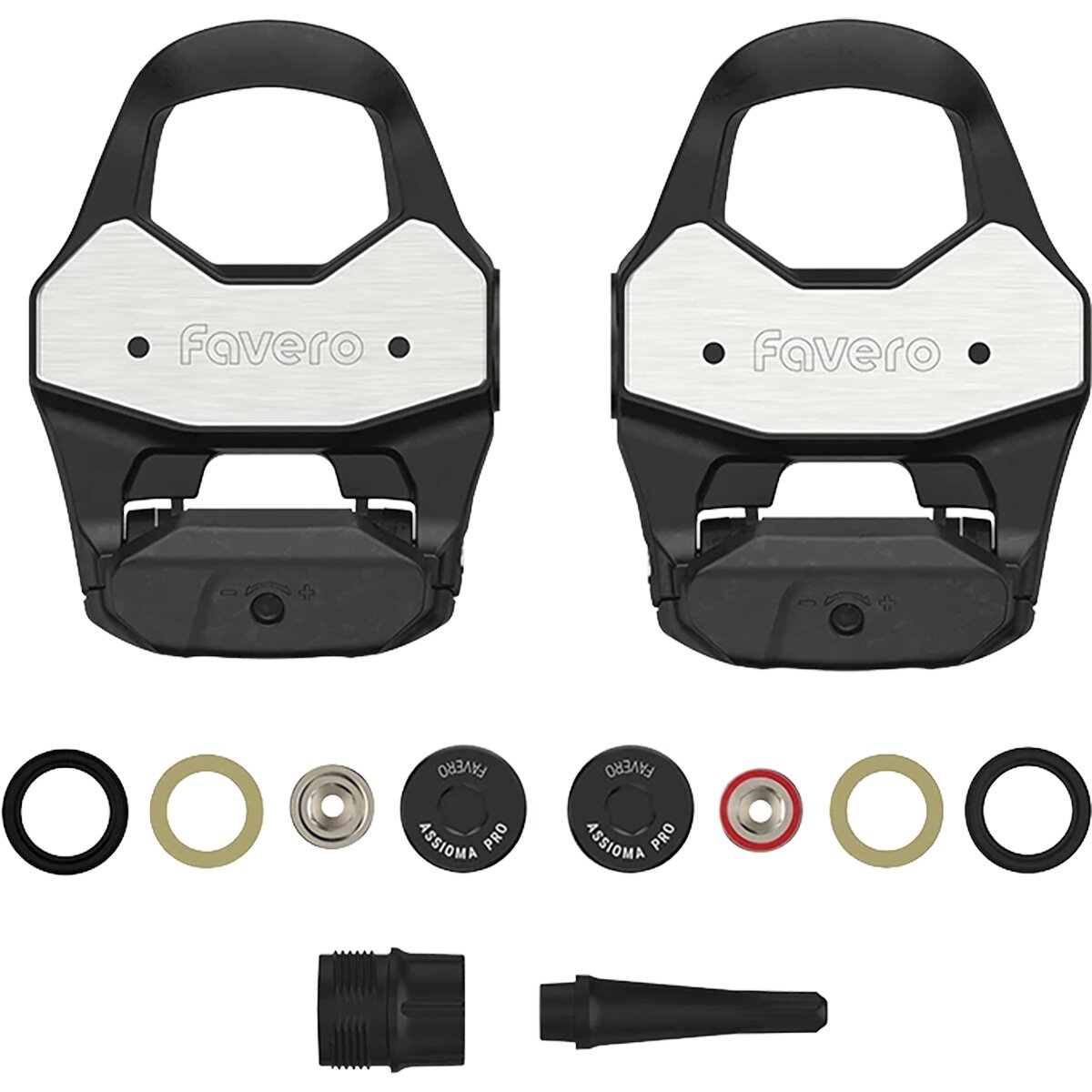 Favero Assioma PRO RL-2 Pedals Black/Silver, Dual Sided Power Pedals