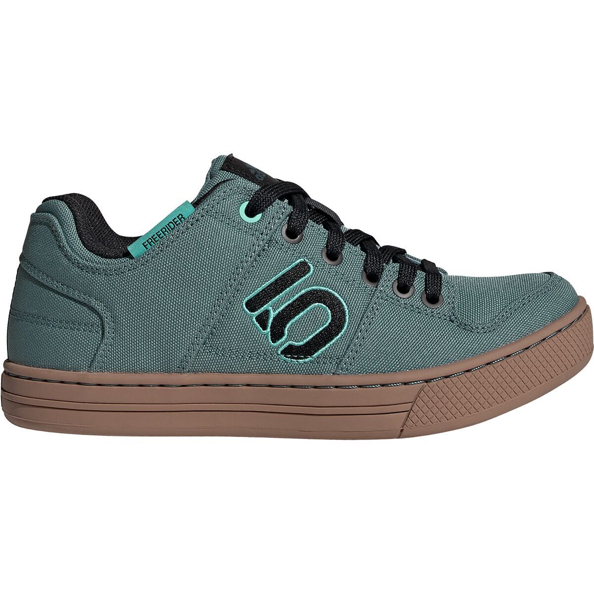 Five Ten Freerider Canvas Cycling Shoe - Women's Hazy Emerald/Core Black/Acid Mint, 9.5
