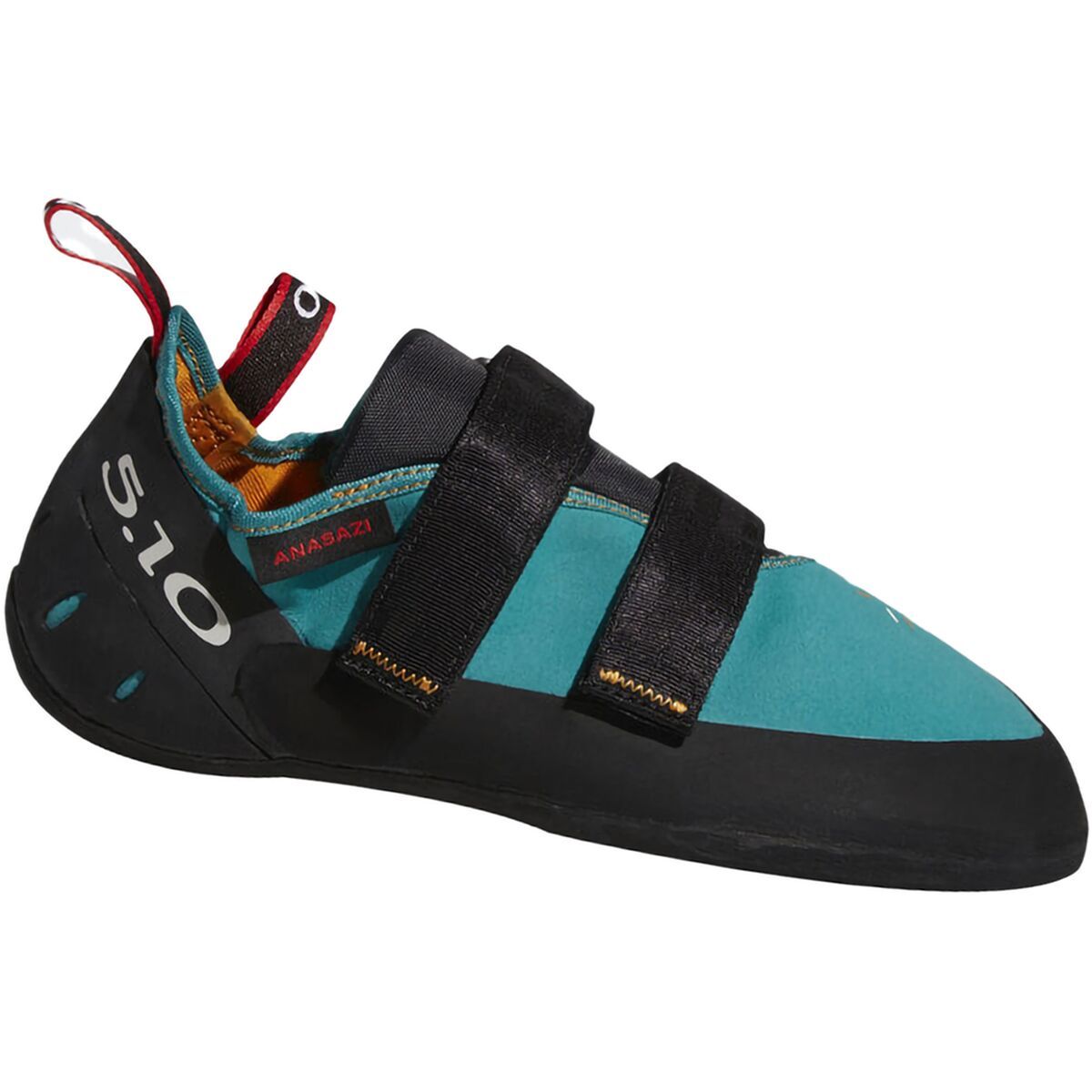 Five Ten Anasazi LV Climbing Shoe - Women's Collegiate Aqua/Black/Red, 10.5