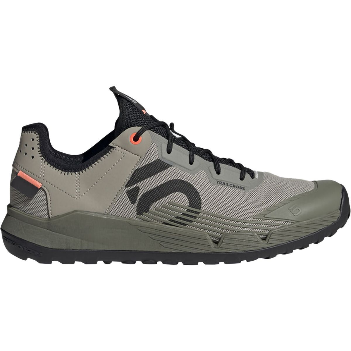 Five Ten Trailcross LT Cycling Shoe - Men's Feather Grey/Black/Signal Coral, 11.5