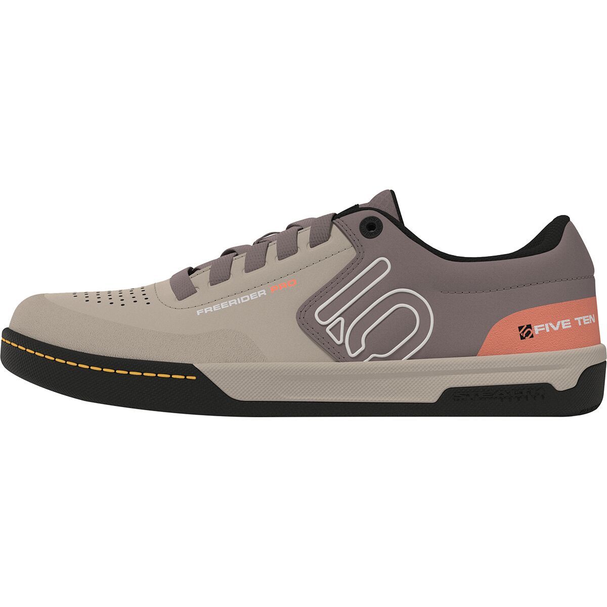 Five Ten Freerider Pro Cycling Shoe - Women's Wonder Taupe/Grey One/Acid Orange, 10.0