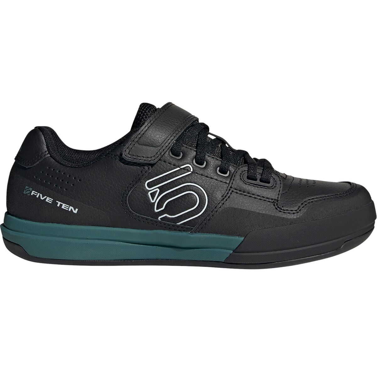 Five Ten Five Ten Hellcat Cycling Shoe - Women's Core Black/Crystal White/Hazy Emerald, 9.0