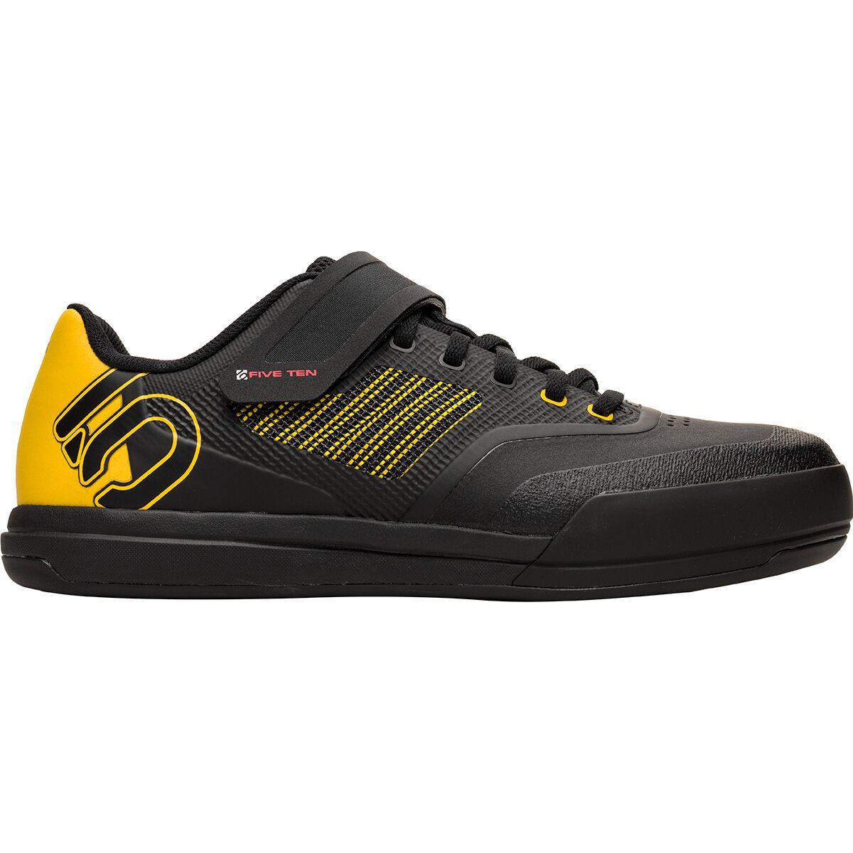 Five Ten Hellcat Pro Cycling Shoe - Men's Core Black/Hazy Yellow/Red, 15.0