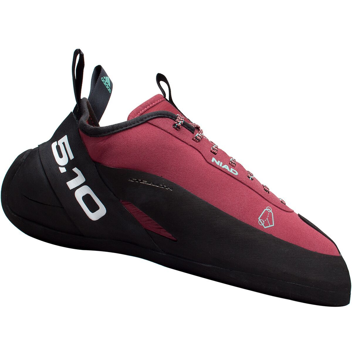 Image of Five Ten Niad Lace Climbing Shoe Core Black/Crew Red/Acid Mint, Mens 7.5/Womens 8.5