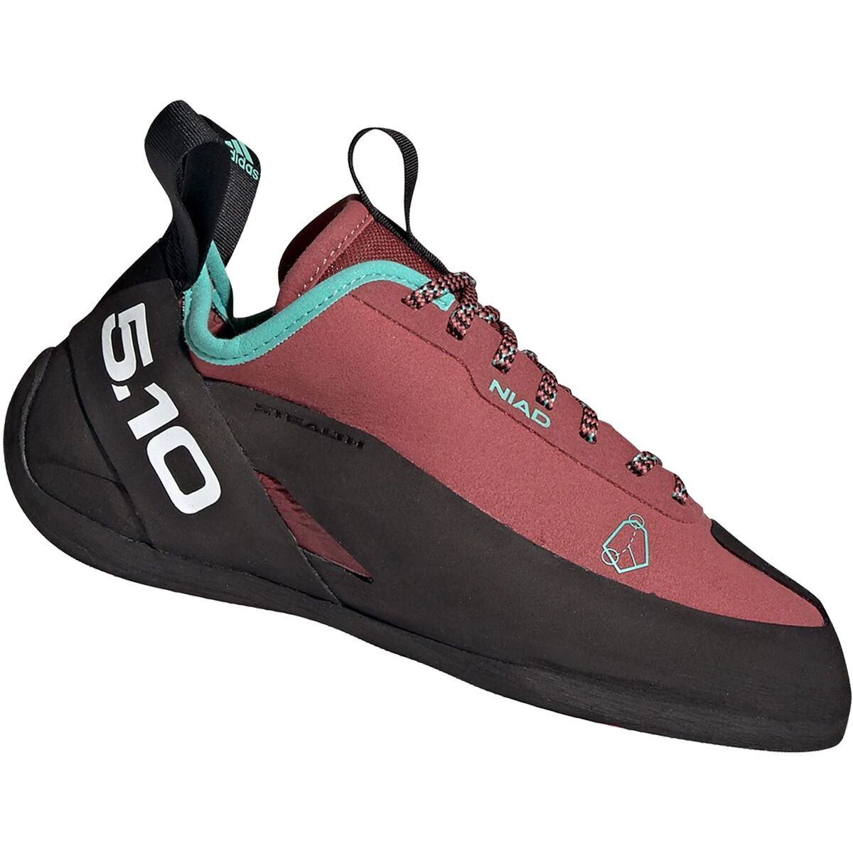 Image of Five Ten Niad Lace Climbing Shoe - Women's Core Black/Core Black/Acid Mint, 8.0