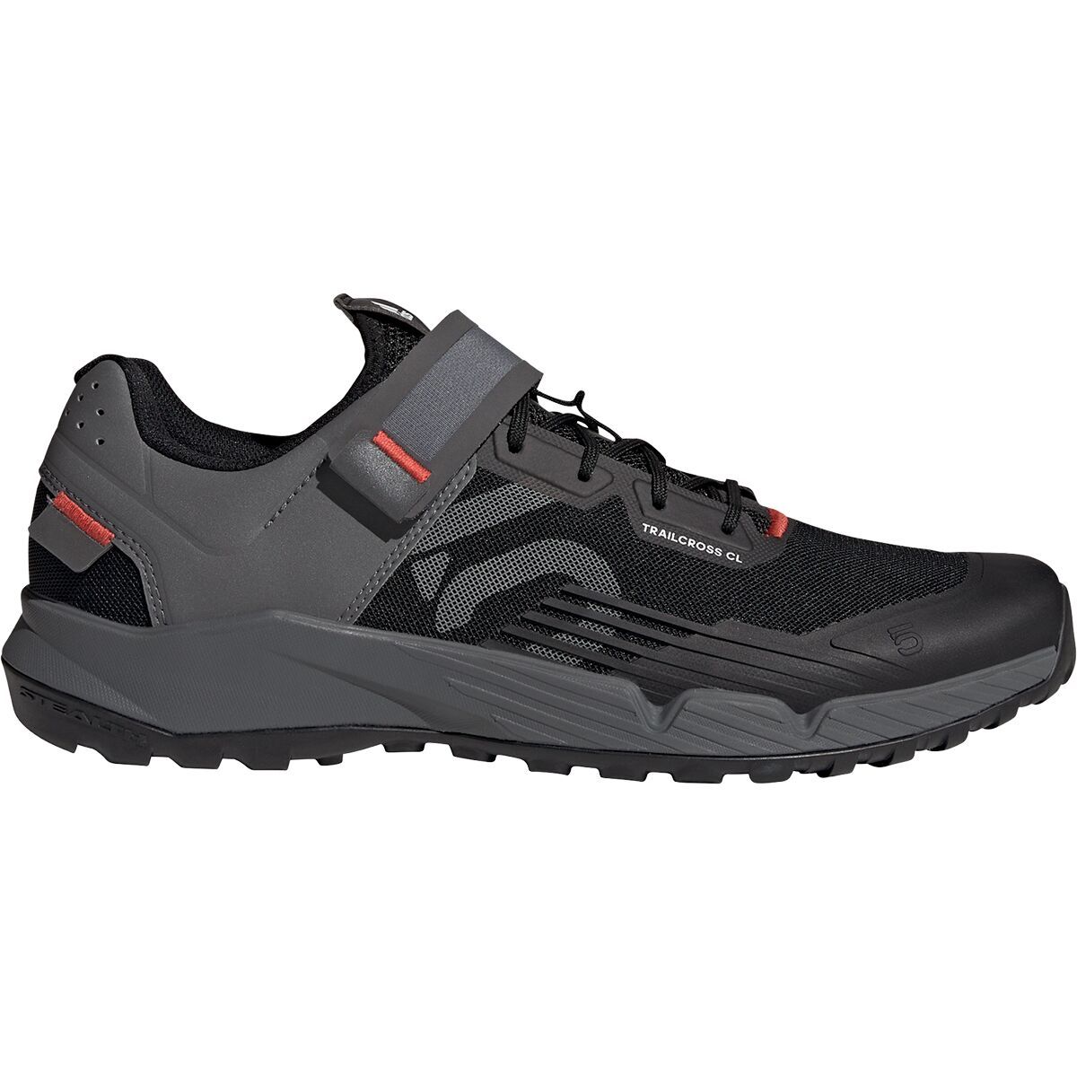Five Ten Trailcross Clip-In Cycling Shoe - Men's Core Black/Grey Three/Red, 7.5