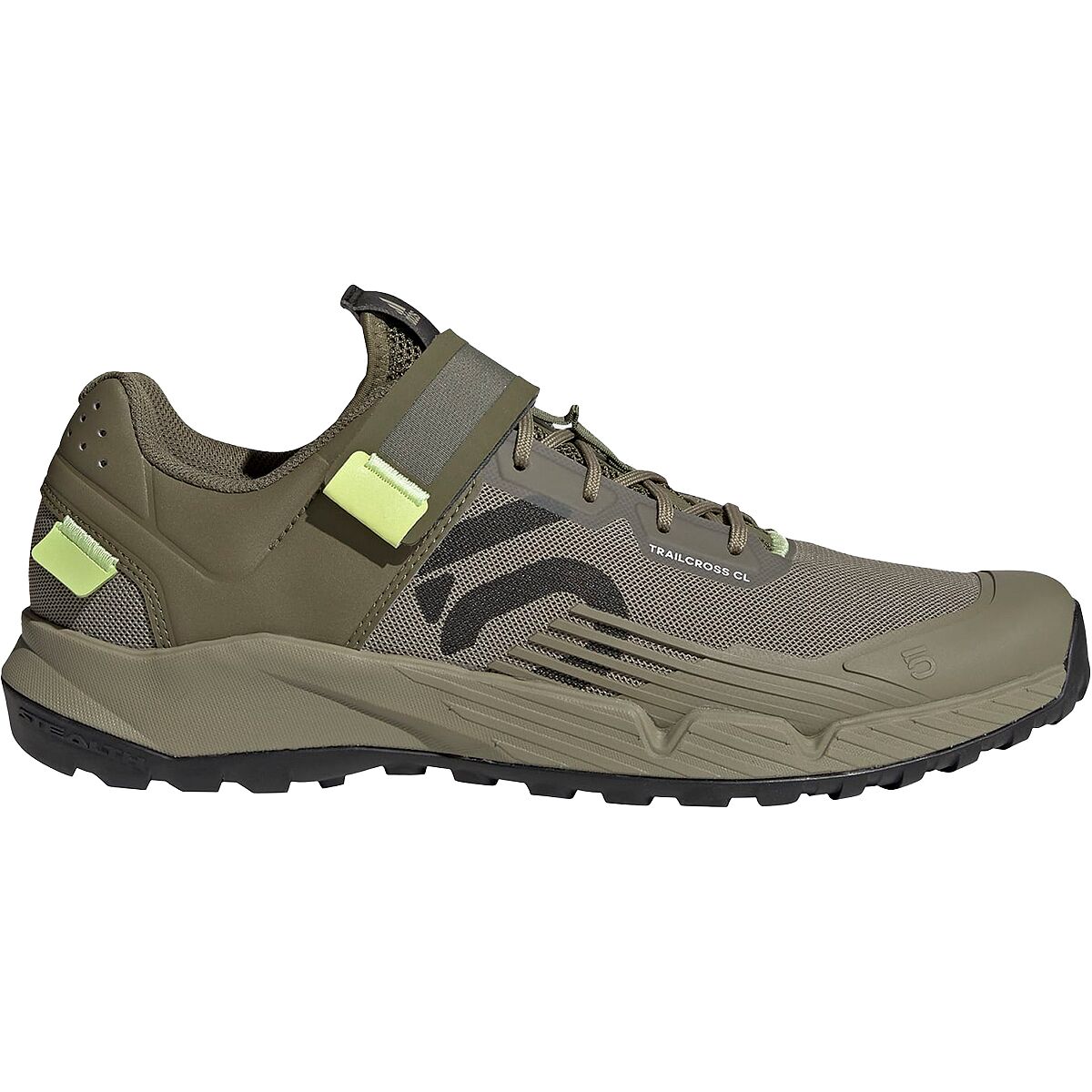 Image of Five Ten Trailcross Clip-In Cycling Shoe - Men's Orbit Green/Carbon/Pulse Lime, 7.5