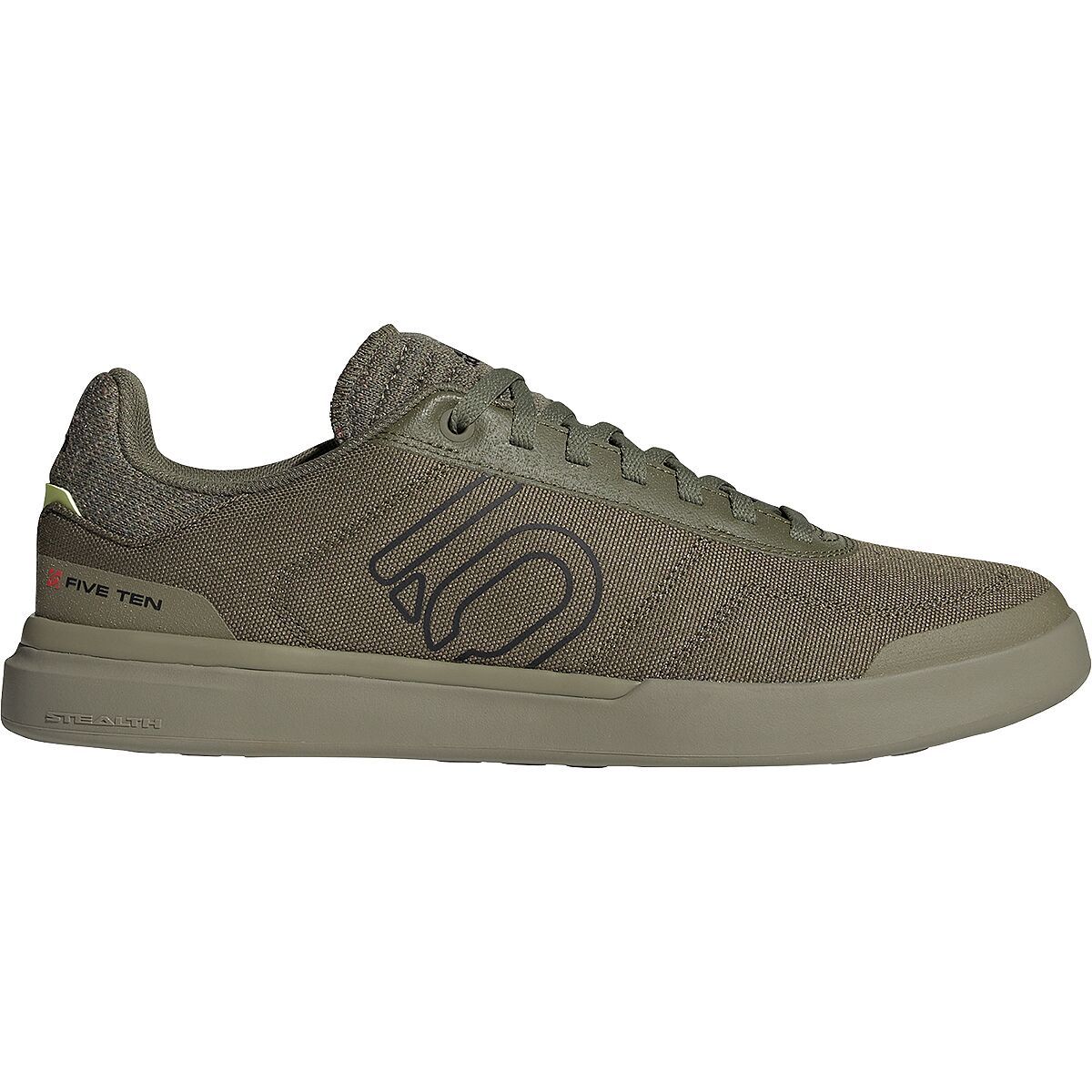 Five Ten Sleuth DLX Canvas Cycling Shoe - Men's Focus Olive/Core Black/Pulse Lime, 9.0