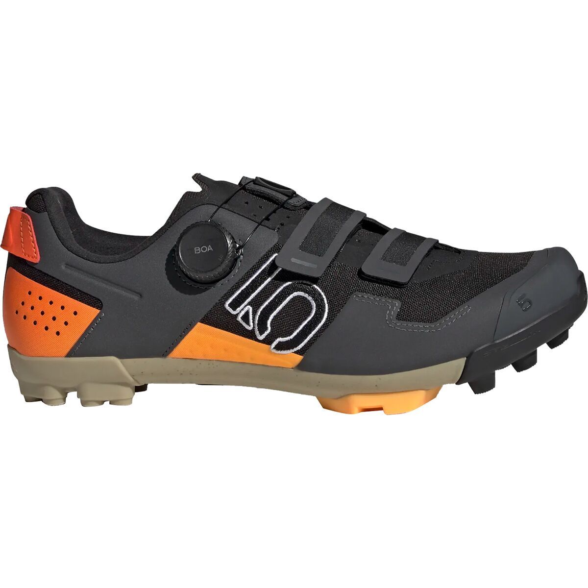 Five Ten Kestrel BOA Mountain Bike Shoe - Men's Core Black/Ftwr White/Impact Orange, 10.0