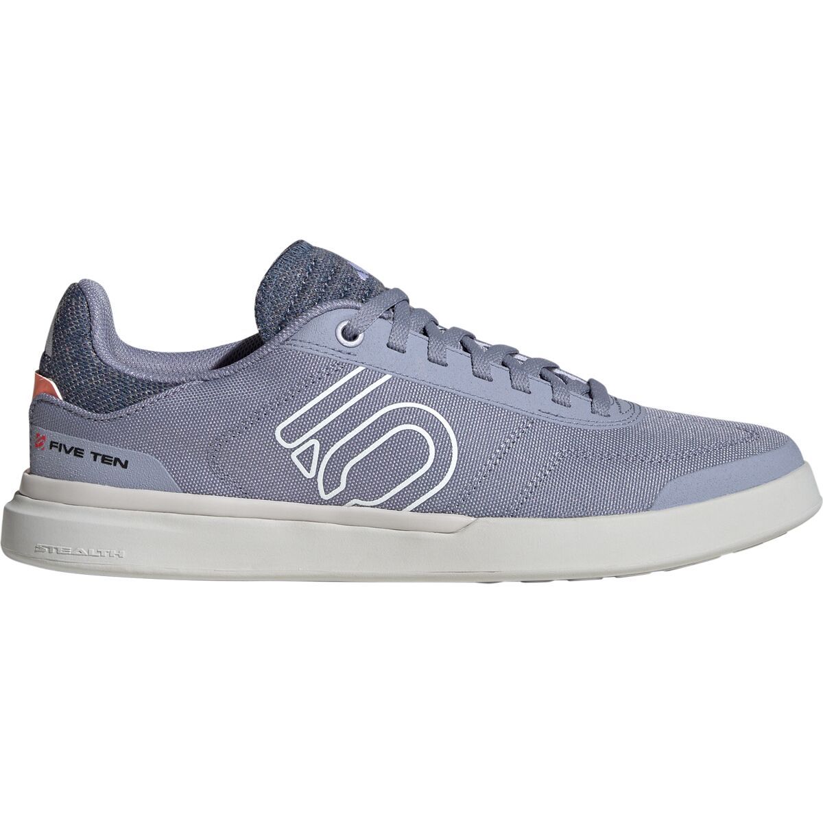 Image of Five Ten Sleuth DLX Canvas Cycling Shoe - Women's Silver Violet/Ftwr White/Coral Fusion, 8.5