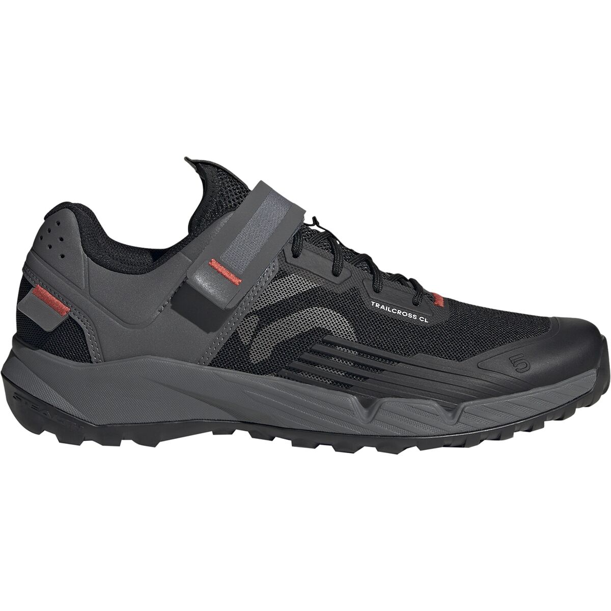 Image of Five Ten Trailcross Clip-In Cycling Shoe - Men's Core Black/Grey Three/Red, 11.0