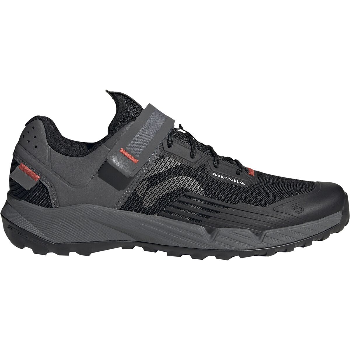 Image of Five Ten Trailcross Clip-In Cycling Shoe - Men's Core Black/Grey Three/Red, 12.5