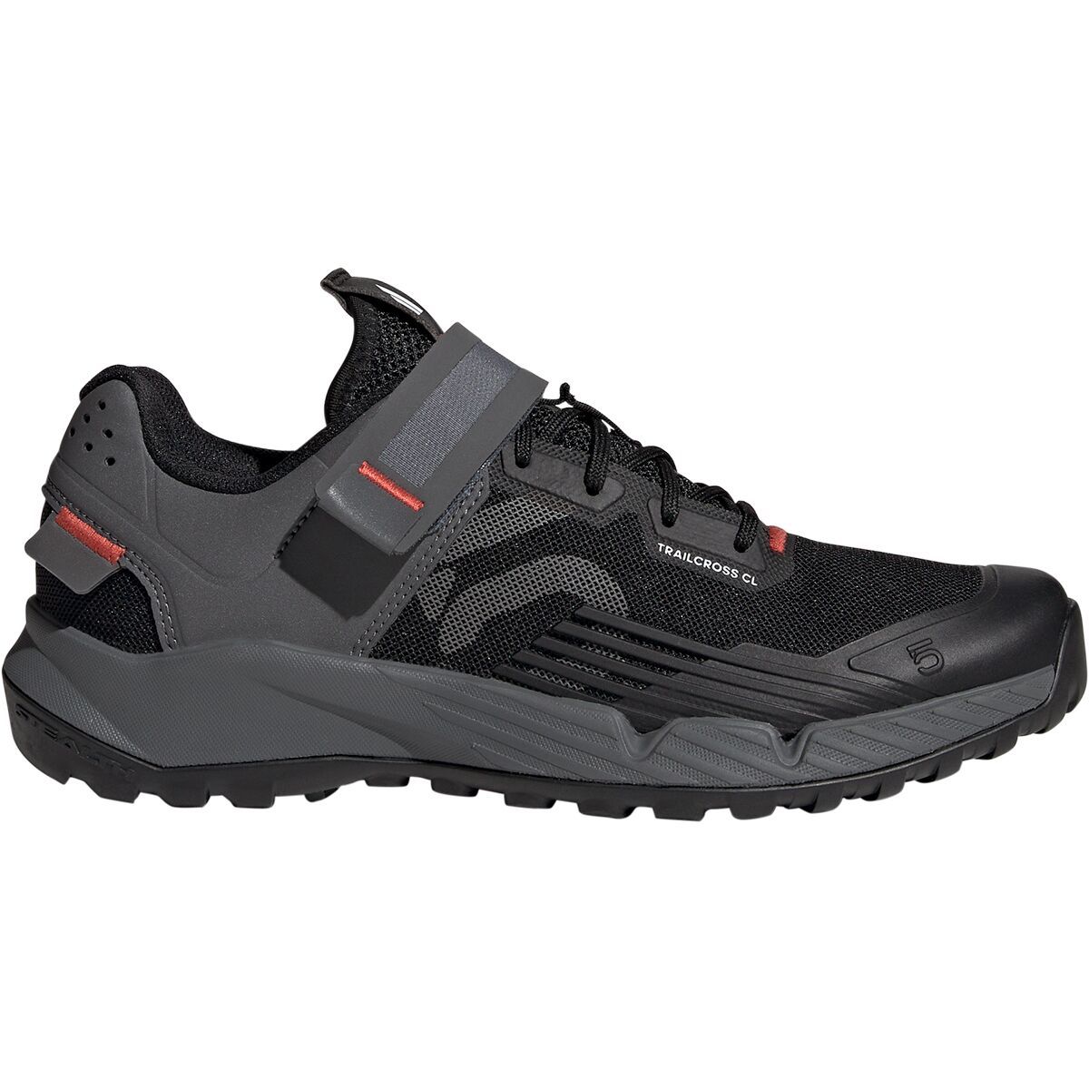 Image of Five Ten Trailcross Clip-In Cycling Shoe - Women's Core Black/Grey Three/Red, 6.5