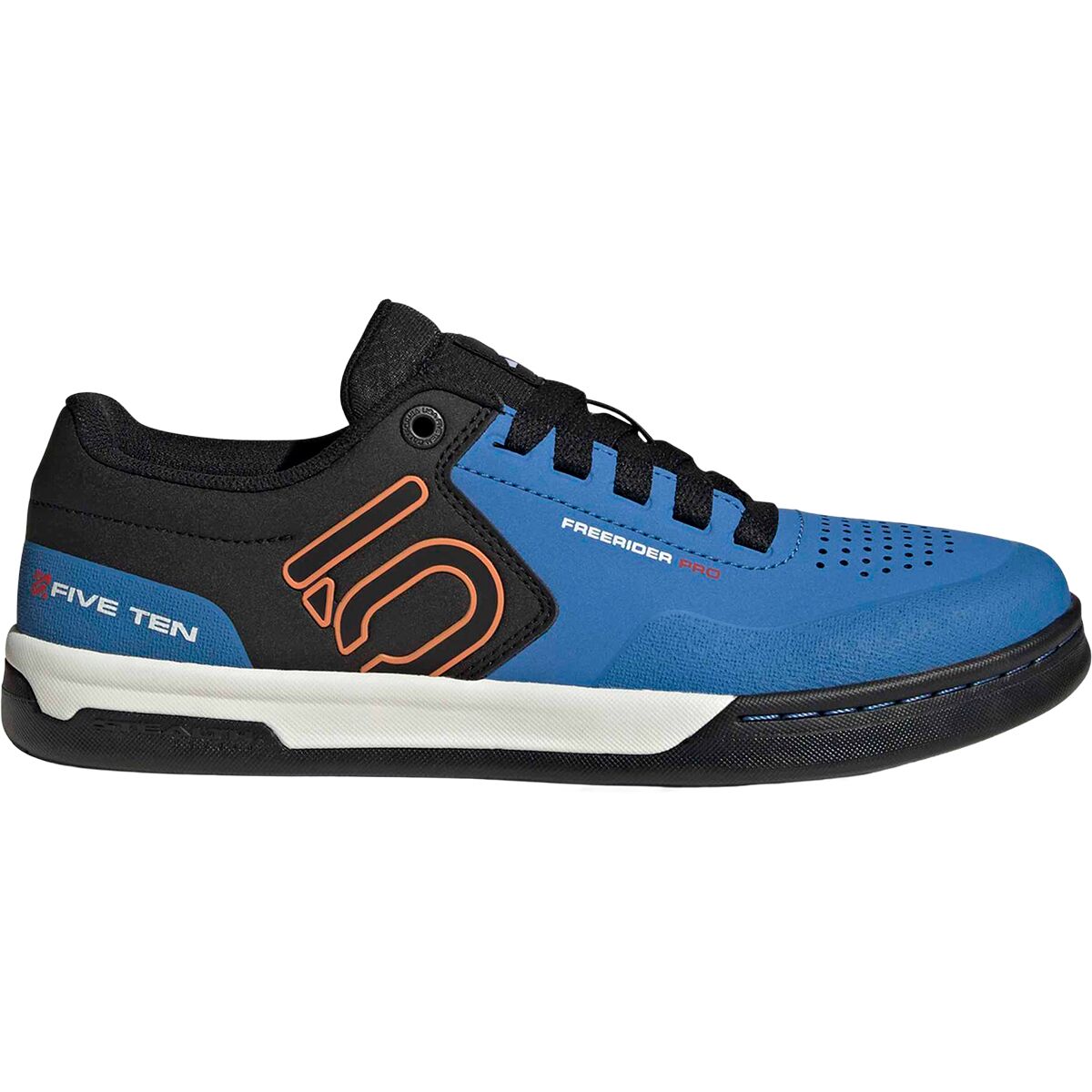 Image of Five Ten Freerider Pro Cycling Shoe - Men's Core Black/Pure Orange/Ray Blue, 8.5