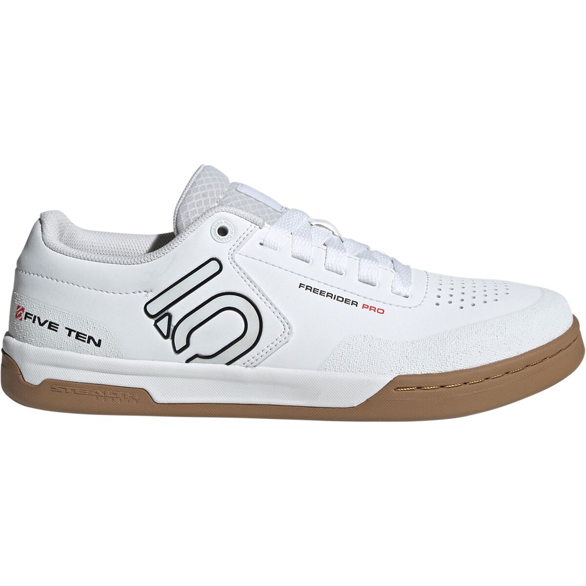 Image of Five Ten Freerider Pro Cycling Shoe - Men's Ftwr White/Core Black/Red, 9.0
