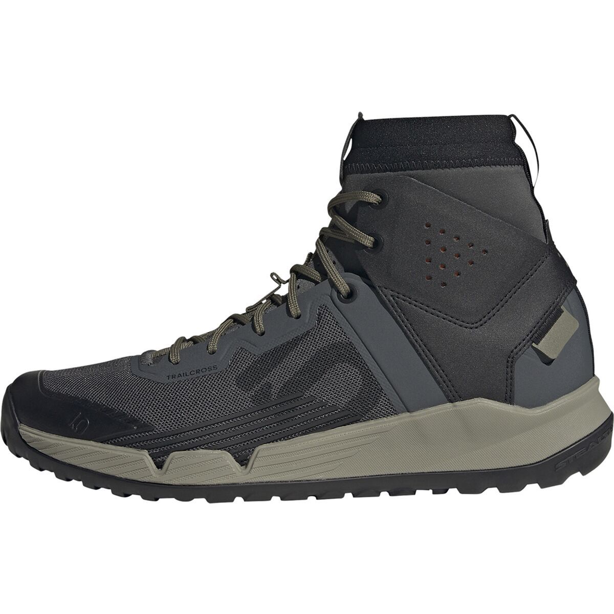 Image of Five Ten Trailcross Mid Pro Mountain Bike Shoe Grey Six/Core Black/Olive Strata, Mens 11.5/Womens 12.5