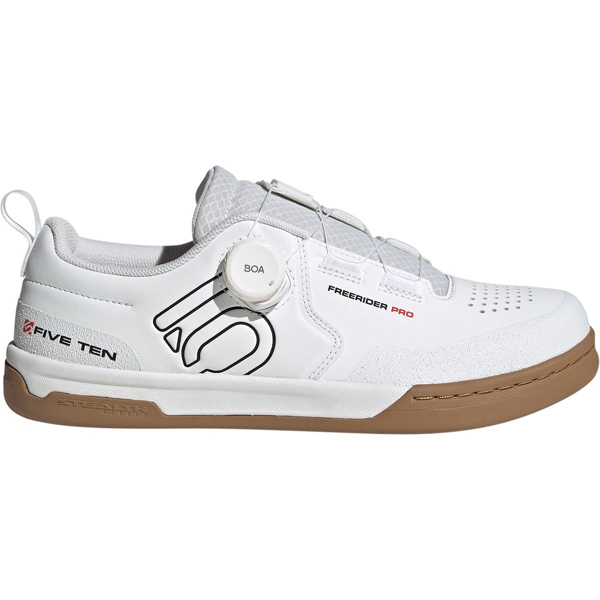 Image of Five Ten Freerider Pro BOA Cycling Shoe - Men's Ftwr White/Core Black/Red, 10.5