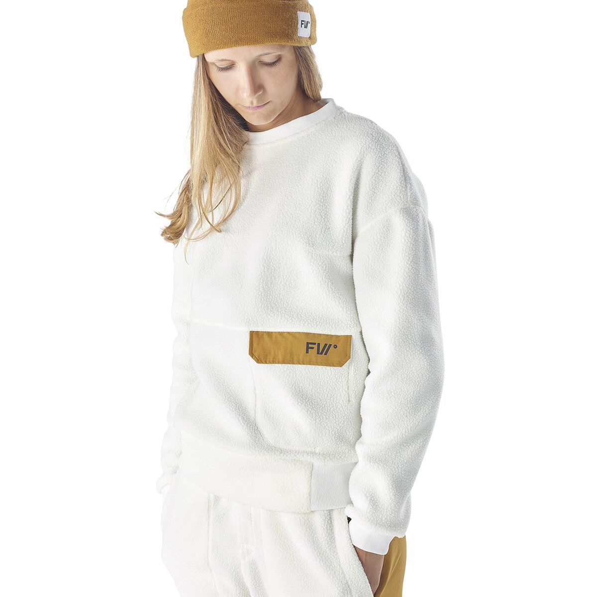 FW Apparel Root Light Sherpa Crew Fleece - Women's Snow White, S