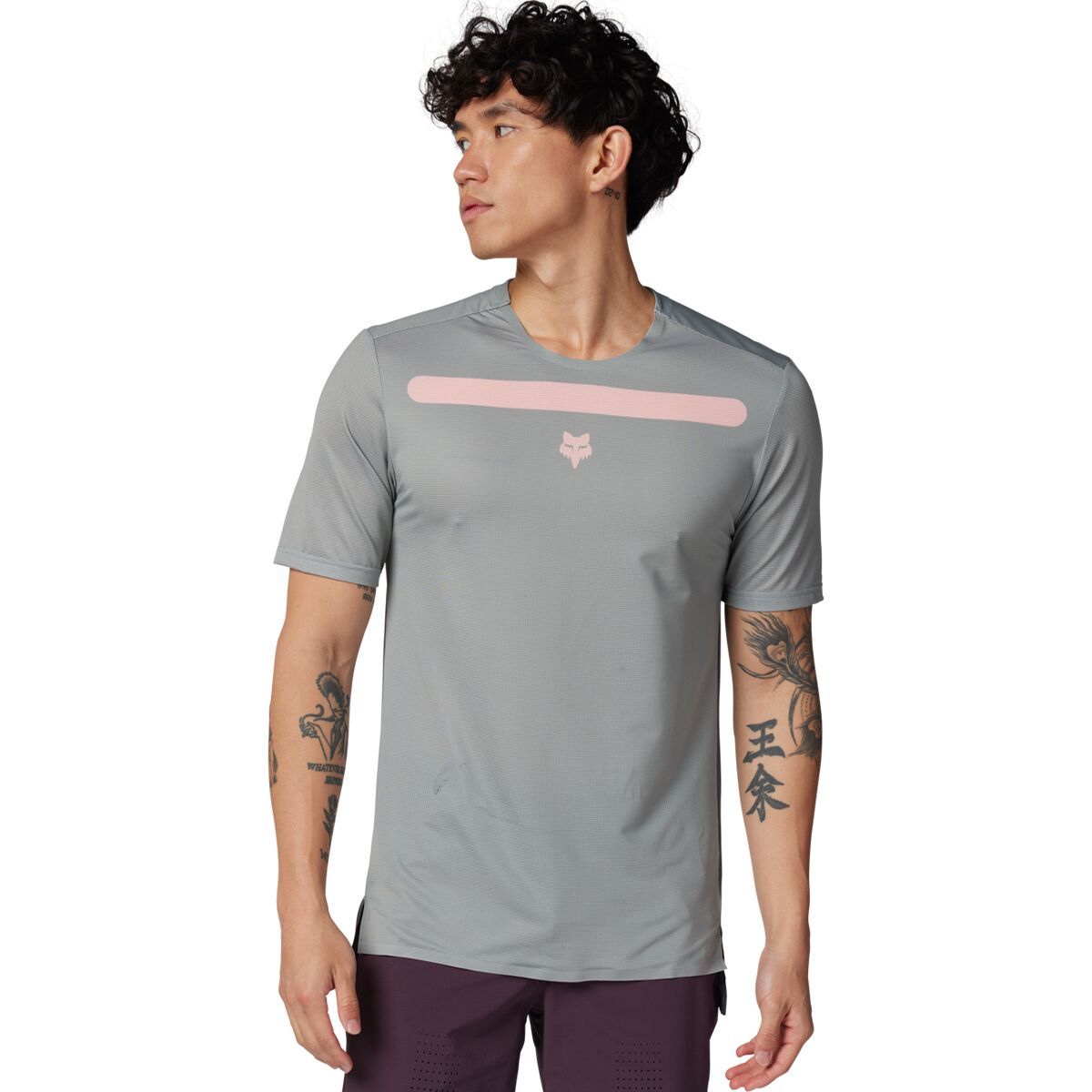 Fox Racing Flexair Short-Sleeve Jersey - Men's Aviation Race Grey Vintage, L