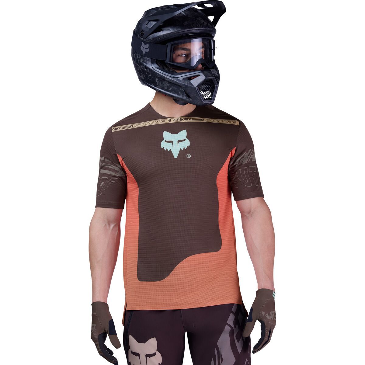 Image of Fox Racing Flexair Short-Sleeve Jersey - Men's Cocoa, XXL