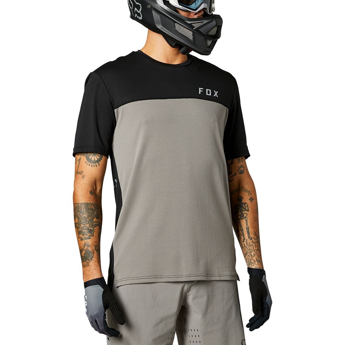 Fox Racing Flexair Short-Sleeve Jersey - Men's Pewter, M