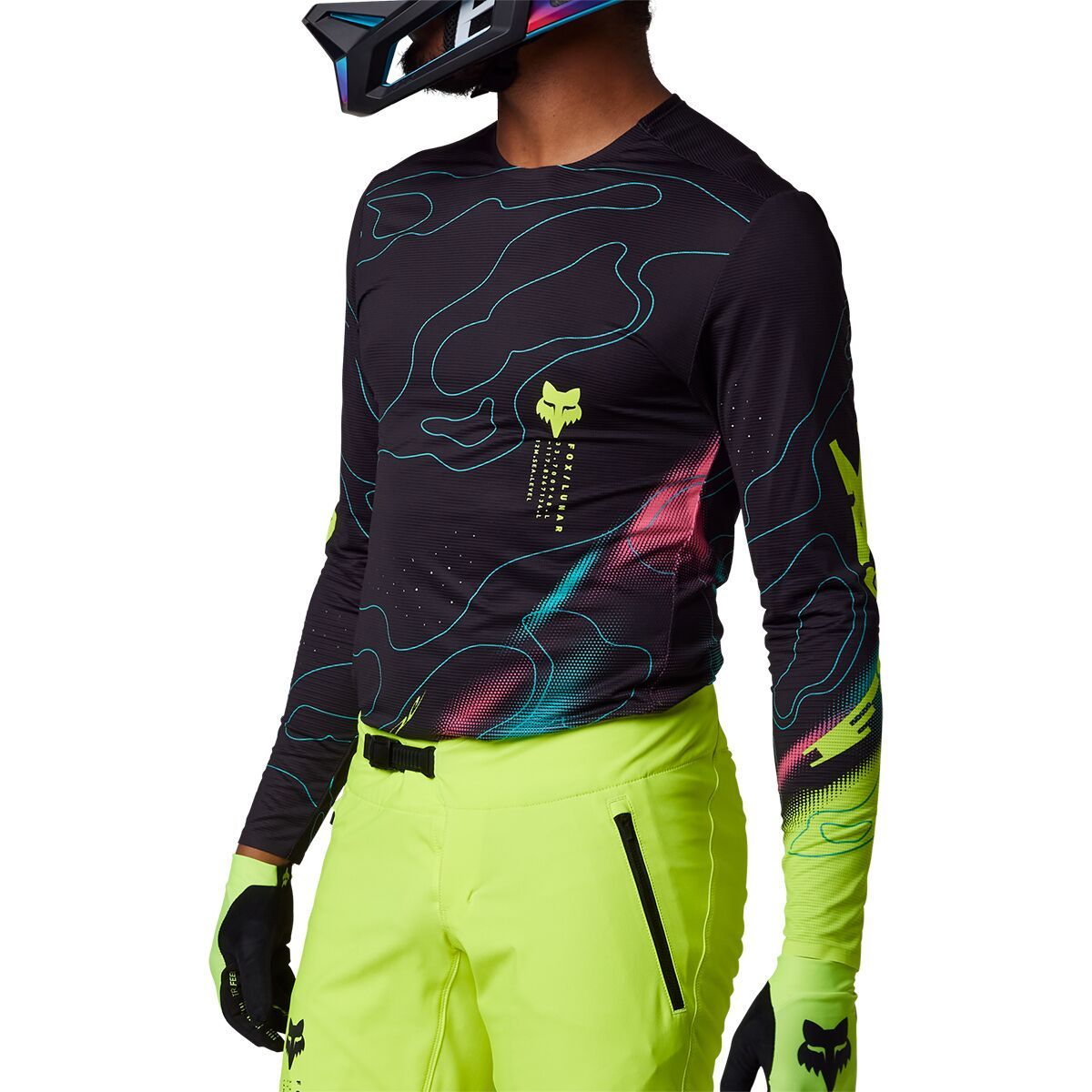 Fox Racing Flexair Long-Sleeve Jersey - Men's Lunar Black, M