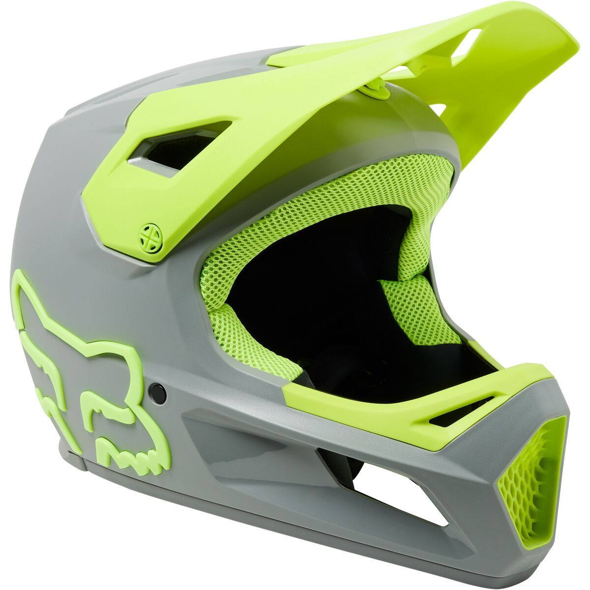 New Fox Racing Youth Small Rampage Ceshyn Helmet BMX Grey/Flo