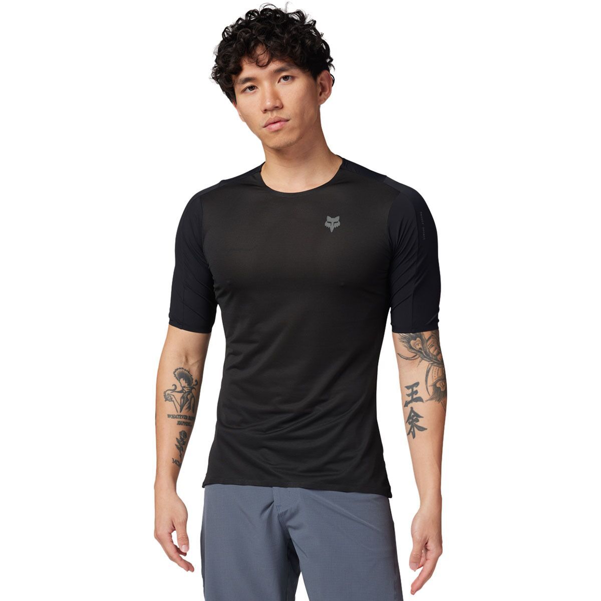 Image of Fox Racing Flexair Ascent Short-Sleeve Jersey - Men's Black 2024, L