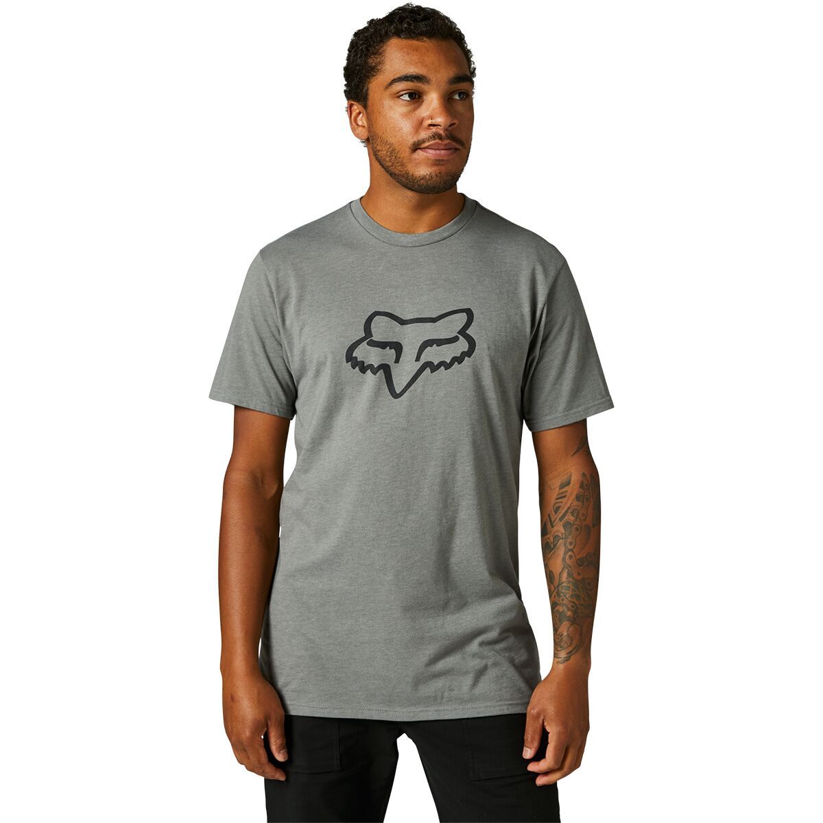 Fox Racing Legacy Fox Head Short-Sleeve T-Shirt - Men's Heather Graphite, S