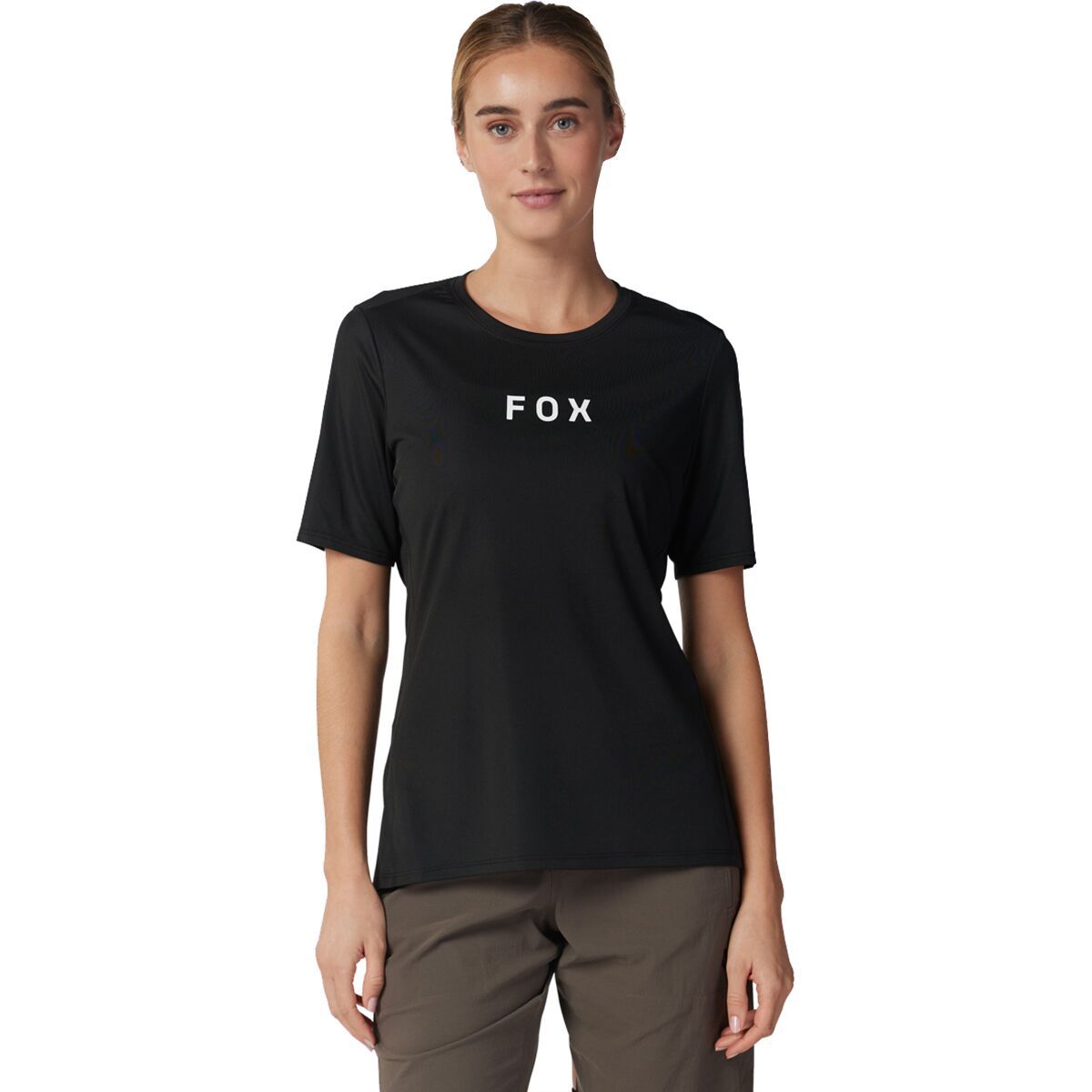 Fox Racing Ranger Short-Sleeve Jersey - Women's Black Wordmark, XL