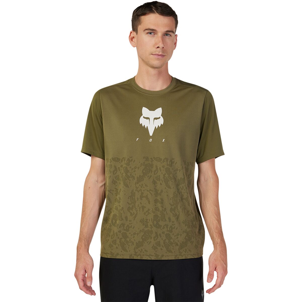 Image of Fox Racing Ranger Tru Dri Short-Sleeve Jersey - Men's Olive Green, M