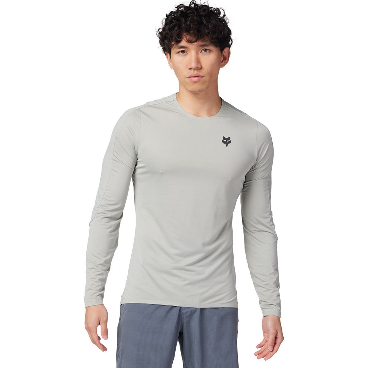 Image of Fox Racing Flexair Ascent Long-Sleeve Jersey - Men's Grey Vintage, M