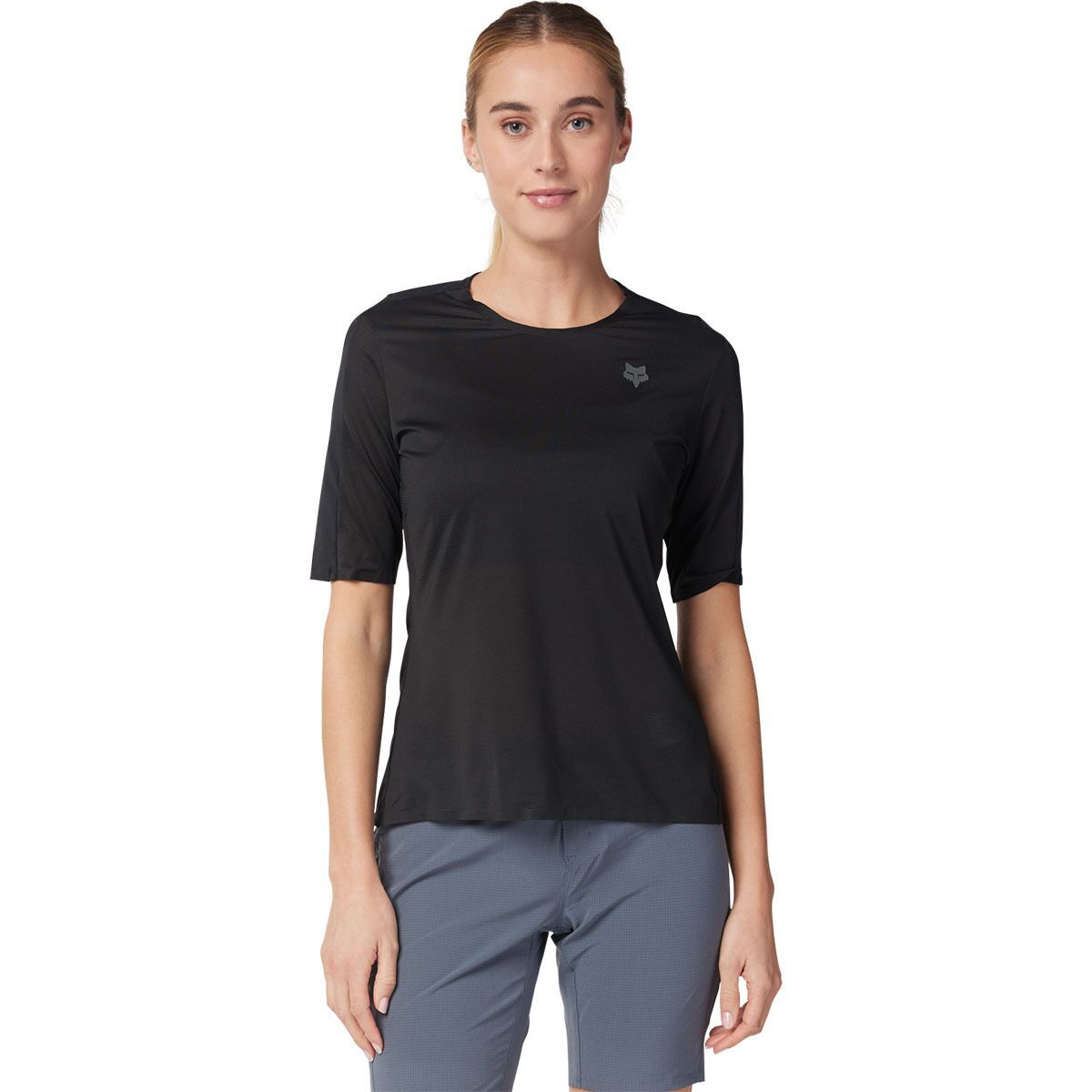 Image of Fox Racing Flexair Ascent Short-Sleeve Jersey - Women's Black 2024, L