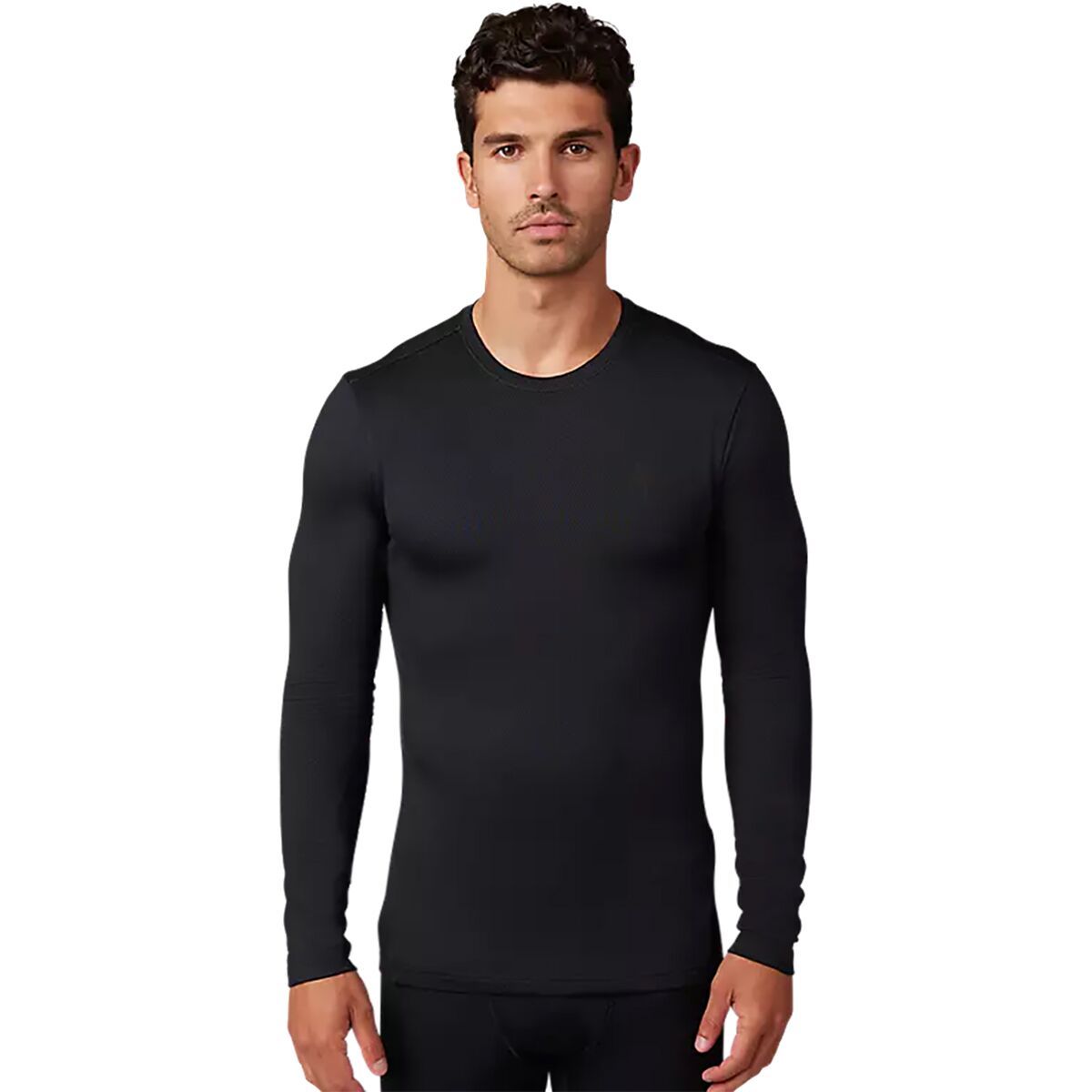 Image of Fox Racing TecBase Fire Long-Sleeve Shirt - Men's Black, M